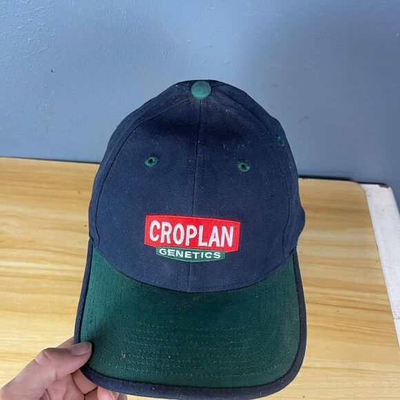 CROPLAN Genetics Vintage Black Green Snapback Hat Cap Agri-Tech Services USA - Picture 6 of 8